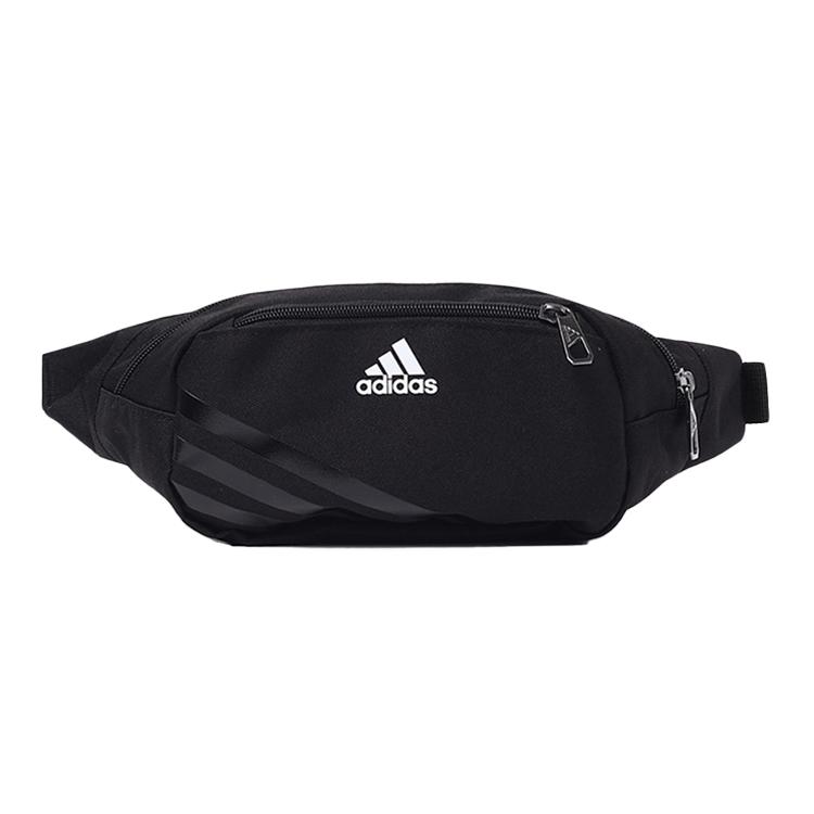 Adidas Polyester Crossbody Bag, Sports Bag, Waist Bag Small Unisex Black One Size чёрный