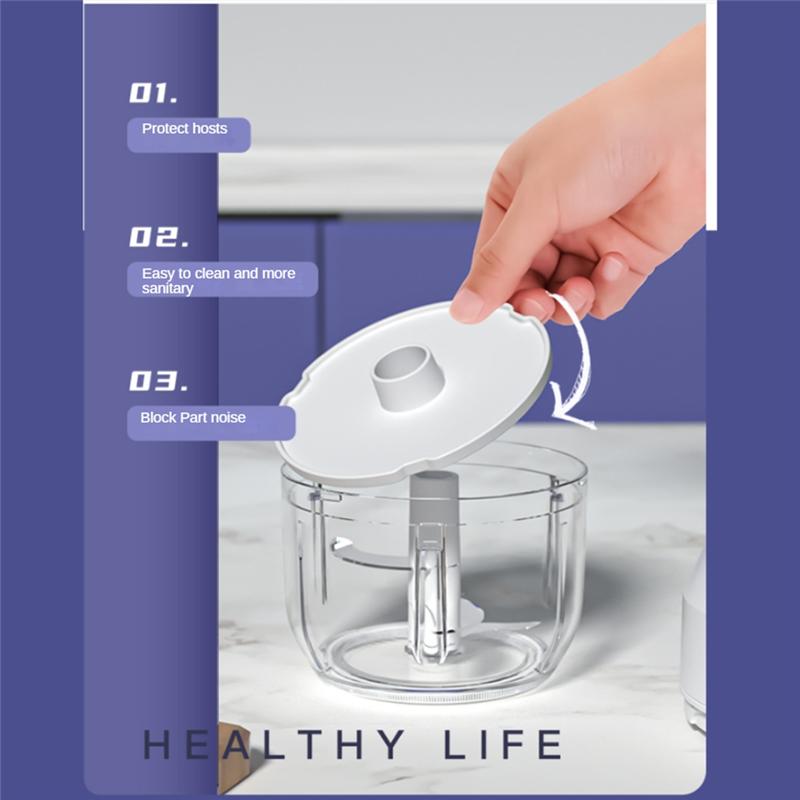 ABWR-Meat Grinder Electric Cooking Machine Food Machine Garlic Mixer Household Stuffing Multifunctional Grinder Durable 270ML