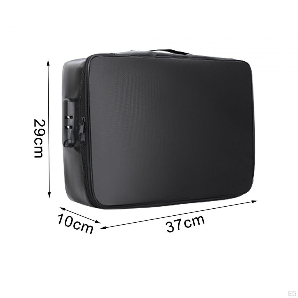 Compact Document Holder with Secure Zipper Closure - Ideal for Office and Travel