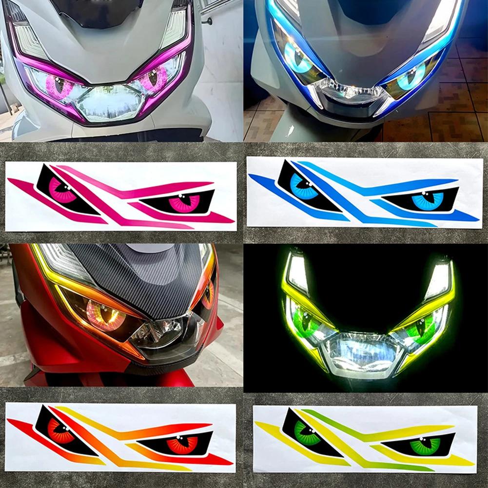 Waterproof Motorcycle Devil's Eye Lamp Stickers Moto Head Light Eyes Decorative PVC Stickers Decals For Honda PCX160 PCX 160