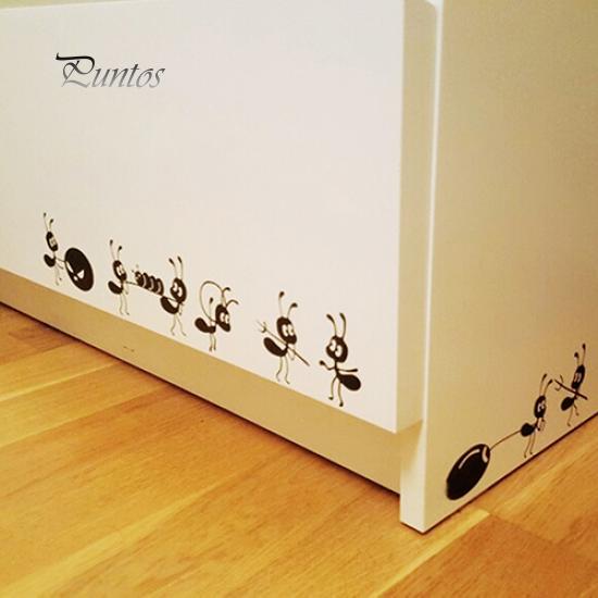 Domácí dekorace Nálepka na zeď Kreslená dekorace mravence Nálepky na sklo Dekor do zrcadla