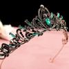 Zinc Zinc Alloy Queen Rhinestone Baroque Women Hair Accessories Tiara Bride Crown Korean Style Headband