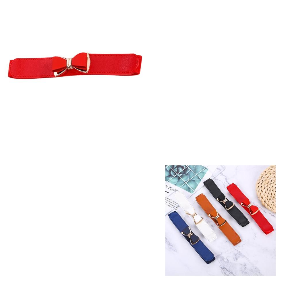Fashionable Elastic Waist Cincher Women Stretch Belt Bowknot Clasp Cummerbund for Coats Skirts Dresses