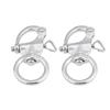 2Pcs Heavy Duty 316 Stainless Steel Snap Shackle Split Ring Pin Round Brace Ring Silver Round Ring Shackle Boating Applications
