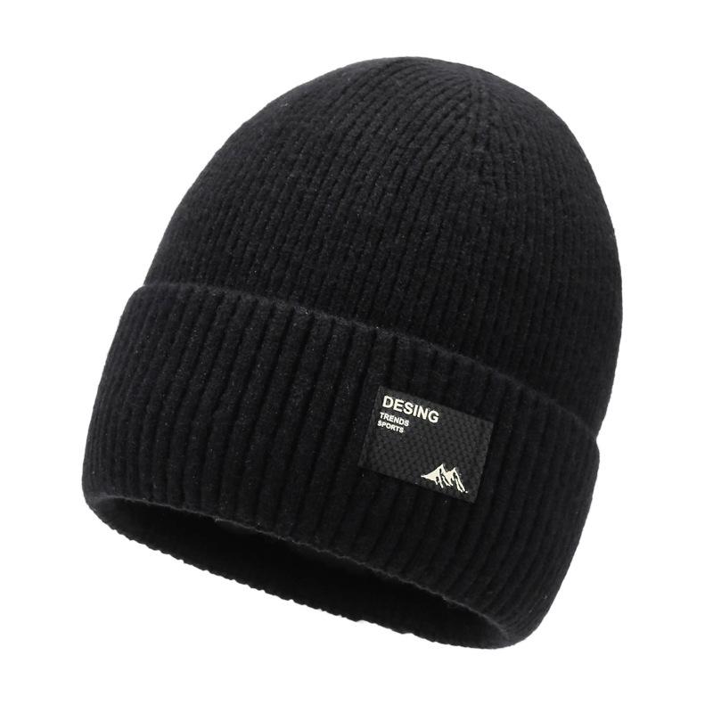 Herren Herbst Winter Ski Wollmütze Samt Warme Baumwollmütze Outdoor Sport Strickmütze