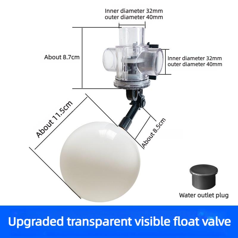 Float Valve for Water Tank Automatic Shut Off Supply Fish Tank Water ABS Material Control Adjustable Water Level for Pool Pond
