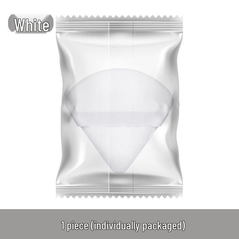 Triangle Velour Air Cushion Puff - Double-Sided Crystal Velvet Super Soft Fan-Shaped Makeup Puff for Loose Powder Setting