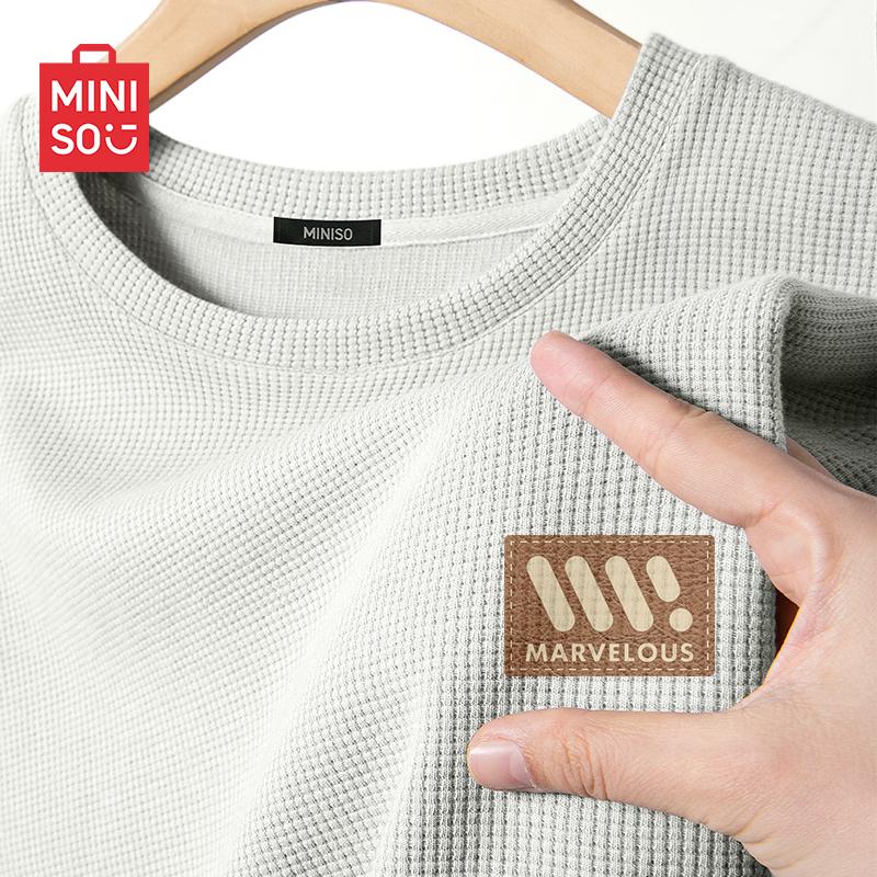 MINISO Men s Textured Heavyweight Short Sleeve T-Shirt 2XL