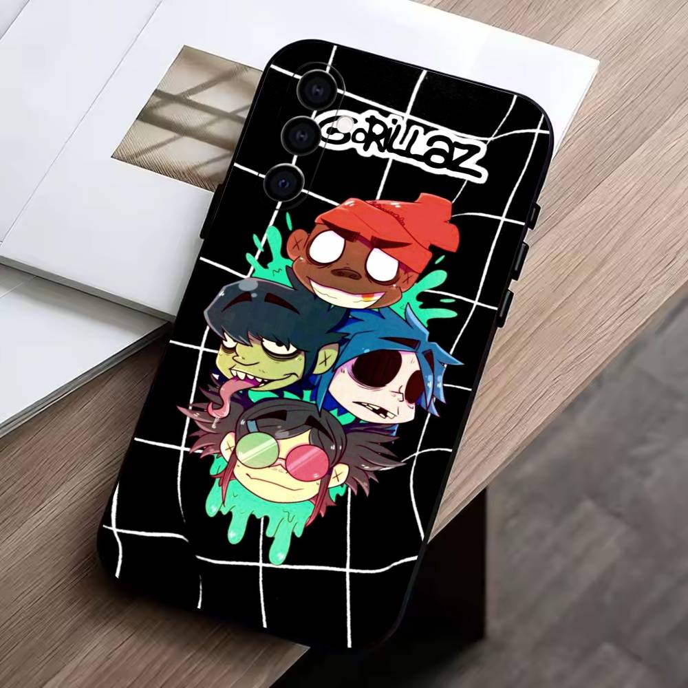 C-Gorillaz Anime Phone Case For Samsung Galaxy A73,A72,A71,A70,A53,A52,A51,Others Soft Black Cover