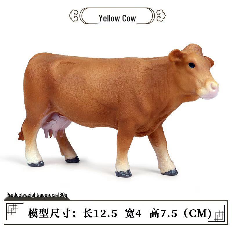 Realistic Farm Animal Model Set: Dairy Cow, Simmental Bull, Yellow Cattle, Fighting Bull, Water Buffalo, Yak