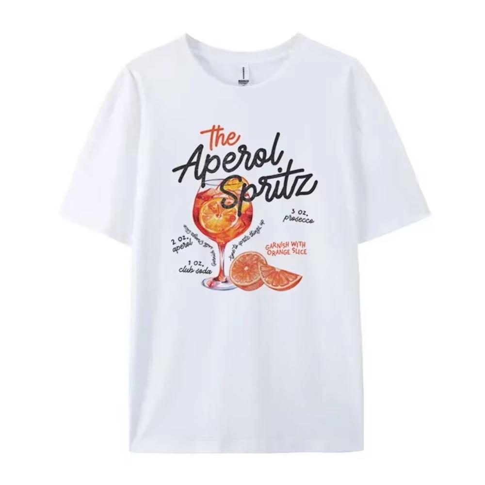 

Aperol Spritz Retro Cocktail Graphic Tees Men Women Cute Alcohol Drink T Shirt Cotton Printed T-Shirts Unisex Top Gift Shirts 4XL