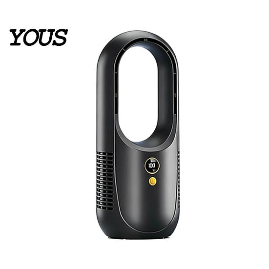 Portable Air Circulator for Office Bladeless Desktop Fan with Purifier, 8-Speed USB Rechargeable Cooler Kids Room 8H Timer, 90 Degree Oscillation