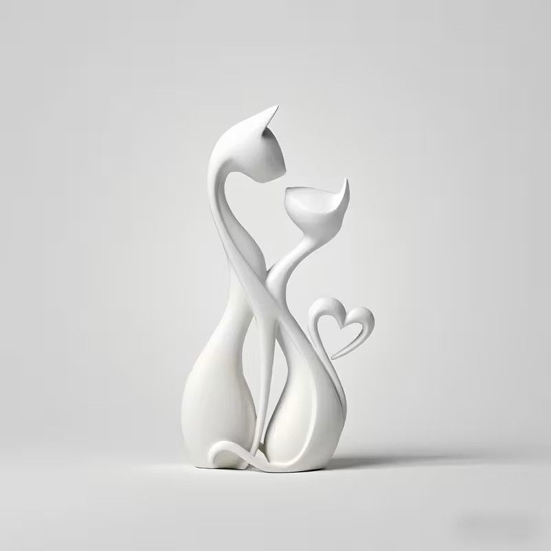 Elegant Cat Statue, Designer Home Decor for Living Room and Bedroom, Exclusive Gift for Animal Lovers and Collectors