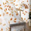 Orange Abstract Plant Leaf Texture Autumn Bedroom Transparent Sheer Curtains Holiday Decoration Window Voile Tulle Curtain