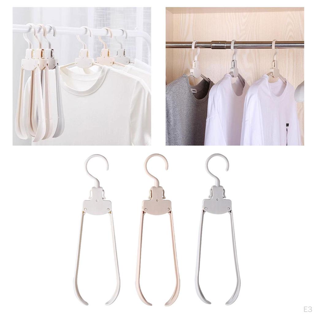 Foldable Travel Hanger, Collapsible Hanger Portable Folding Clothes Hangers for