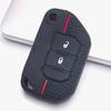 Silicone Key Fob Cover for Jeep Wrangler JL Gladiator JT 2018-2025, for Your Key, 2-button Flip Remote Protector with Anti-Scratch & Anti-Drop Design