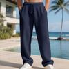 Men's Casual Straight Leg Sweatpants Simple Heavyweight Loose American Hip Hop Autumn Winter