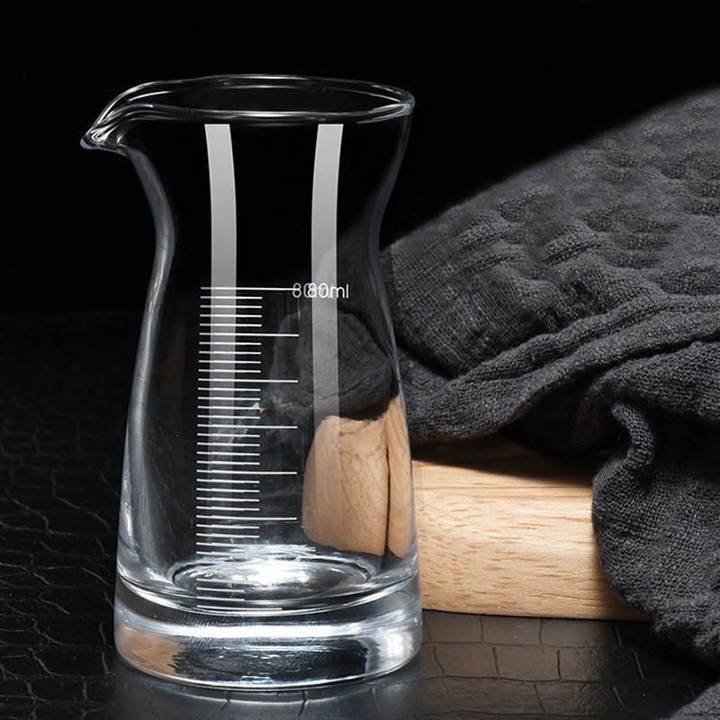 6pcs Set 80ml Wine Dispenser Whiskey Foreign Wine Cups Household Measuring Jug Glass Wine Pot with Scale Transparent Drinkware