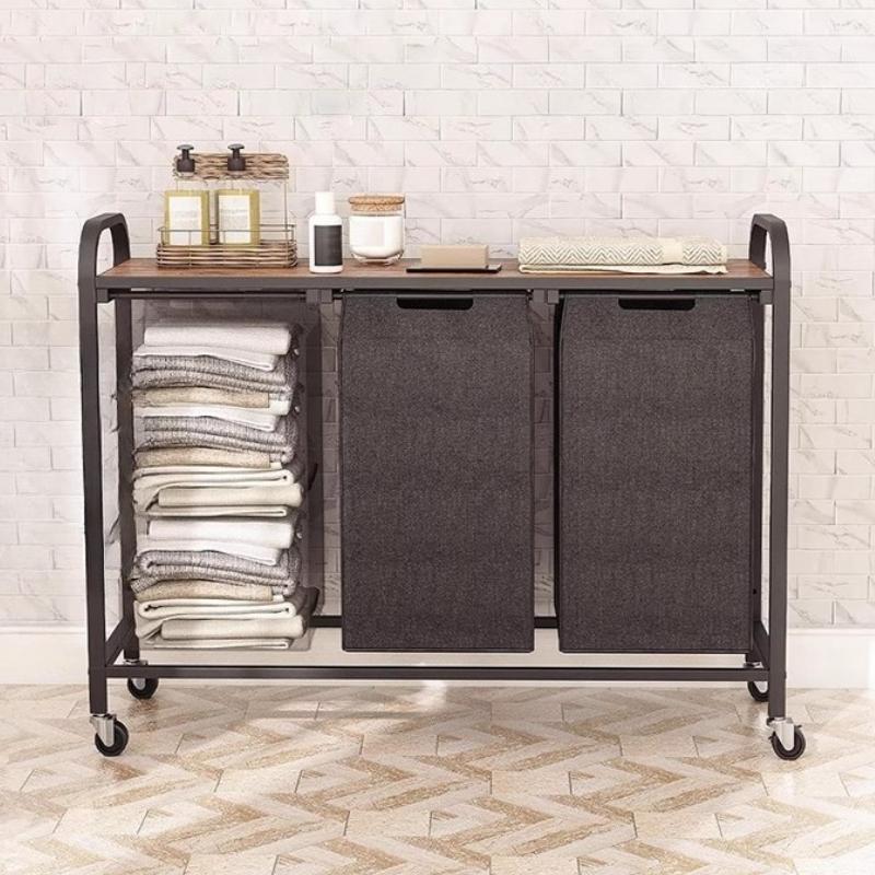 Multipurpose Laundry Basket Large Laundry Hamper Dirty Clothes Baskets with Wheels Multifunction Organizers Bathroom Storage