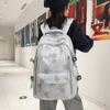 Schoolbag: Japanese-style schoolbag, high-aesthetic tie-dye backpack for junior high students, lightweight and large-capacity high school backpack
