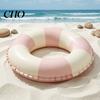 Swim Buoyancy Aid Vintage Striped Swimming Ring PVC Thickened Inflatable Leakproof Men Women Float Tube for Pool Beach Party