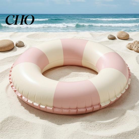 Swim Buoyancy Aid Vintage Striped Swimming Ring PVC Thickened Inflatable Leakproof Men Women Float Tube for Pool Beach Party