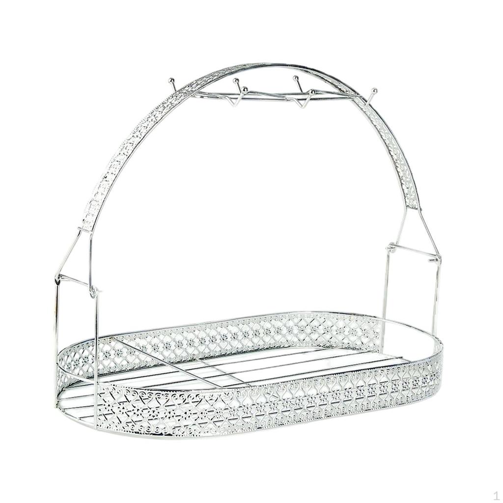 Bottle Rack Accessories Luxury Home for 6 Cups Gift Space Saving Kitchen Countertop Iron Office