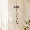 Traditional Gift Retro Dragon Hanging Bells, Metal Flying Wind Chime, Rustic Entrance Door Fantasy Outdoor Garden Ornament for Patio Porch Yard