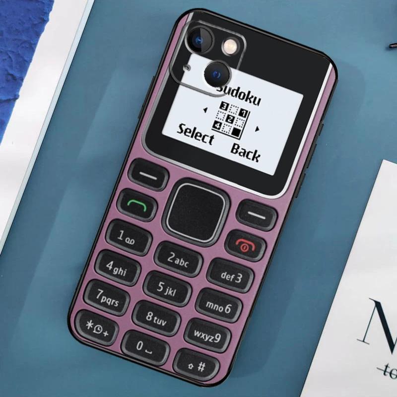 Retro Mobile Pattern Phone Case For iPhone 17 16 15 11 12 14 13 Pro Max Mini X XS XR 7 Plus 16E Air Shockproof Silicone Cover