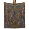 Medicine Buddha Throw Blanket Shaggy Furry Soft Blanket for Bedroom Living Room
