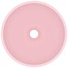 VidaXL Lavabo Rond de Luxe de Salle de Bain Vasque à Poser de Toilette Lave-mains Salle Cosmétique Intérieur Rose Mat 146966