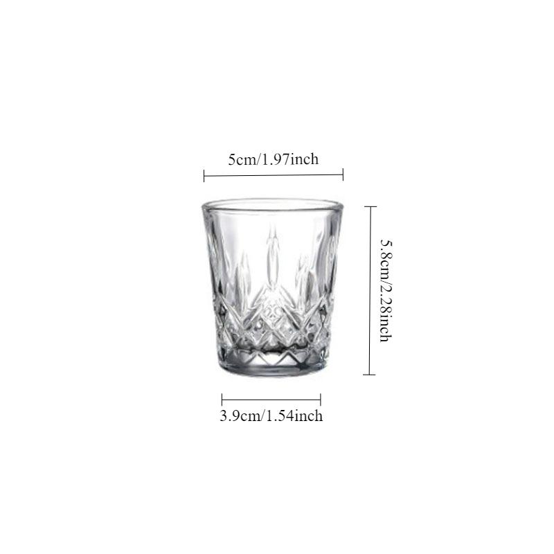 6 Piece Set of Whisky Glasses Foreign Wine Glasses Retro Engraved Glass Beer Glasses Water Glasses Juice Glasses Spirits Glasses