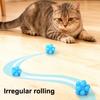 Palla Giocattolo Rimbalzante per Gatti con Rimbalzo Elastico TPR Giocattolo da Masticare Multi-Angolo per Gioco Individuale e Dentizione Giocattolo Auto-Divertente per Gattini Gatti Adulti