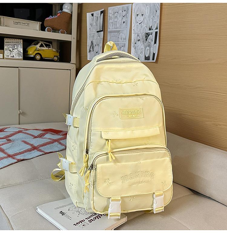 Školní taška školní taška pro dívky 3. až 6. třídy, vysoce hodnotný ins pro studenty nižšího gymnázia, batoh s mnoha kapsami a velkou kapacitou
