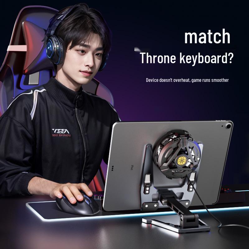 Aluminum Alloy Folding Phone & Tablet Stand with Cooler