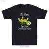 Its Fine Im Everything Is Funny Turtle Meme Vintage Unisexs T Shirt Vintage Homme Fashion Versatile Soft Breathable