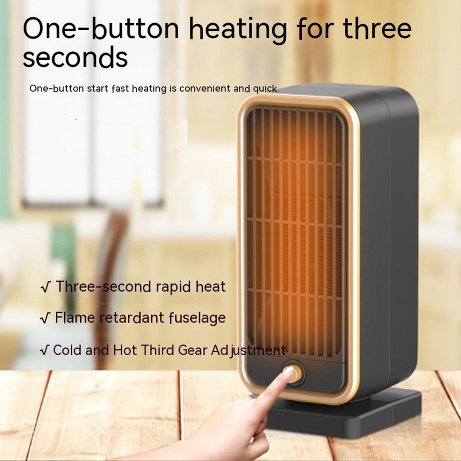 

500w Fan Heater 120 Degree Wide Angle Portable Fast Heating Electric Heater For Bedroom Office Indoor Use EU plug#0