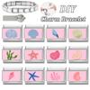 New Pink Sea Series Starfish Shell Crab Conch Italian Charm Links Fit 9MM Stainless Steel Bracelet Women Men DIY Making Jewelry