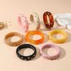 DIEZI 8 Colors Fashion Round Geometric Acrylic Resin Bangles Exaggeration Chunky Wide Bangles Bracelets For Women Men Jewelry