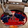 1pc Slam Dunk - Akira Anime Design Round Rug, Office Chair Cushion, Non-Slip Rug, All Seasons, Office, Home Decoration, Living Room