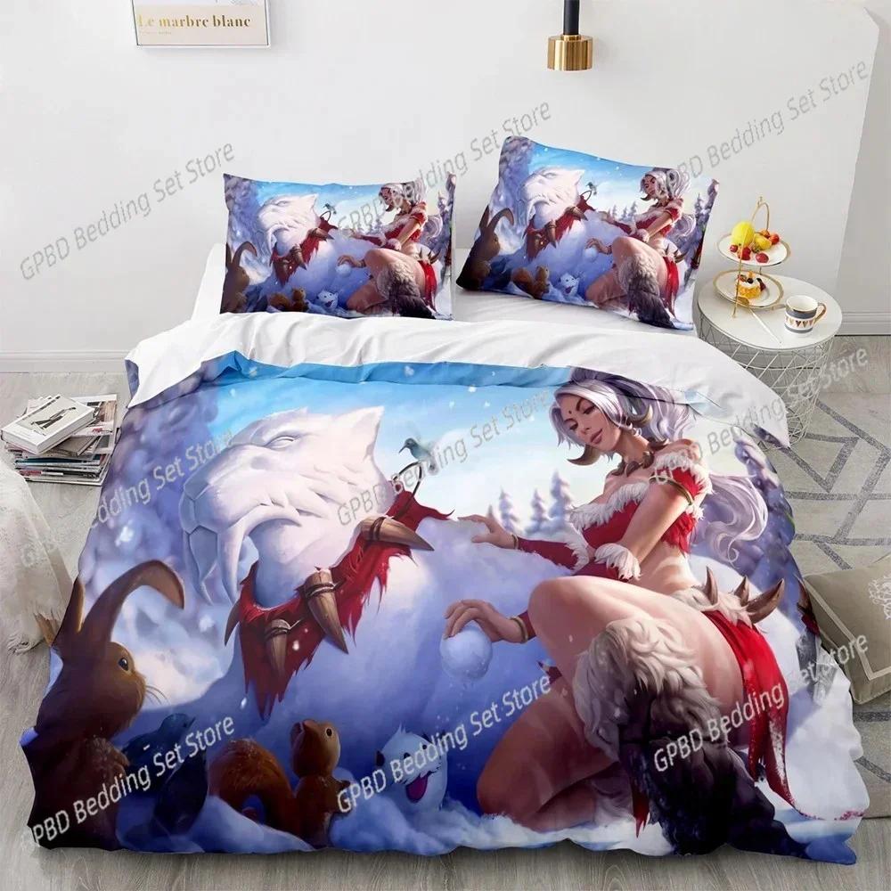 Luxury New 3D Print League of Heroes Bedding Set Single Twin Full Queen King Size Game Anime Bed Set Bedroom Duvet cover Sets