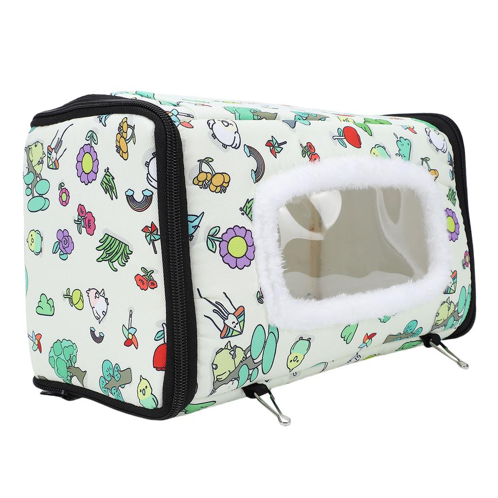 Winter Warm Bird House Cotton Hanging Hammock Bird Sleeping Bed Cage for Budgies Parakeets Cockatiels L