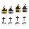 Elegant Holy Water Bottle Glass Holy Water Container Featuring Silver/Gold Color Lid For Spiritual Rituals Collectors