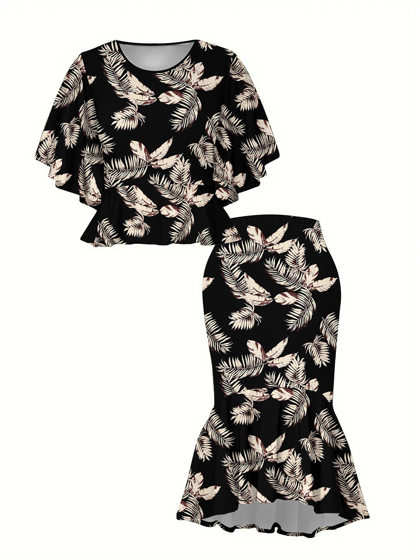 

Классический тотемный женский принт, напечатанный на 3D-принтере, Модный большого размера, Элегантный, Универсальный для всех сезонов. Футболка, Юбка и Комплект, Модный Стиль 6XL чёрный