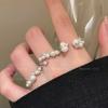 Open Ring Women's Niche Design Multi-layered Finger Ring with Index Finger Ring, Light Luxury and High-end Feel.