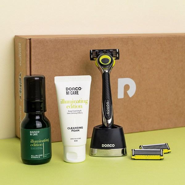 Dorco Face 3D Starter Kit Motion V2 Set, Razor + Razor Blade..., 1 Set ,Korean Razor Blade