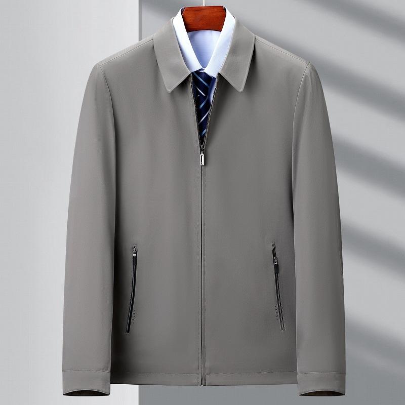 New Spring and Autumn Jackets for Men, Windproof and Warm, Middle-aged and Elderly Jackets, Business Casual Daddy Wear, Thin Jacket Tops