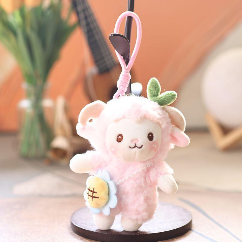

Cute Sheep Plush Keychain With Pp Cotton Filling For Kids And Adults SunflowerPink