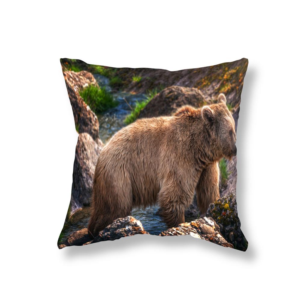 Cute Big Bear Pillowcase Animal Pillowcase Sofa Decoration Office Game Chair Cushion Cover Room Bedside Home Decoration