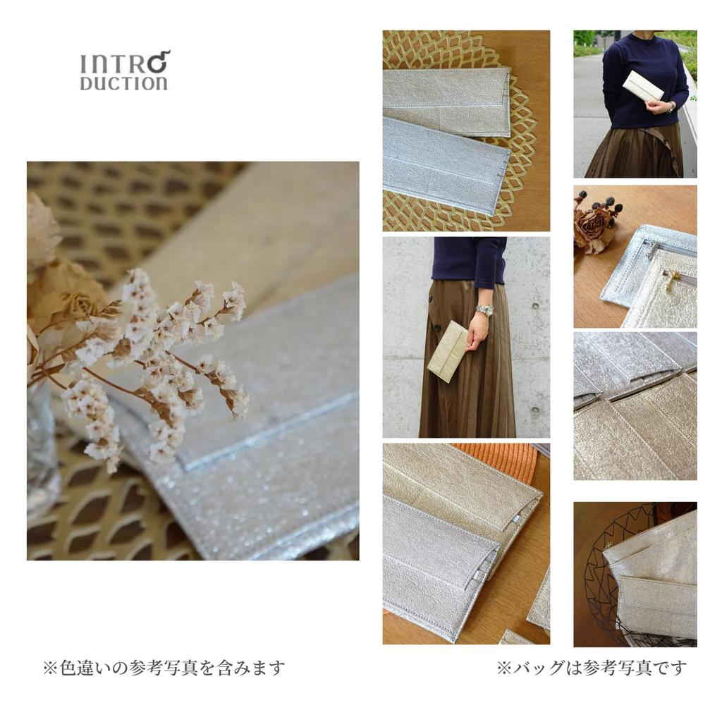 Pocket Wallet Goat Made in [INTRODUCTION] Women's Ultra-Thin L, Silver, Leather, Japan, 1901-442P-SILVER